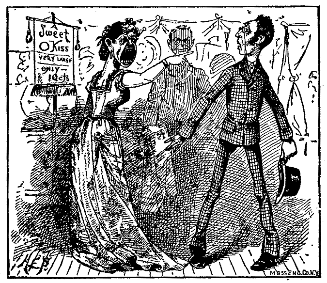 A woman yells at a man.