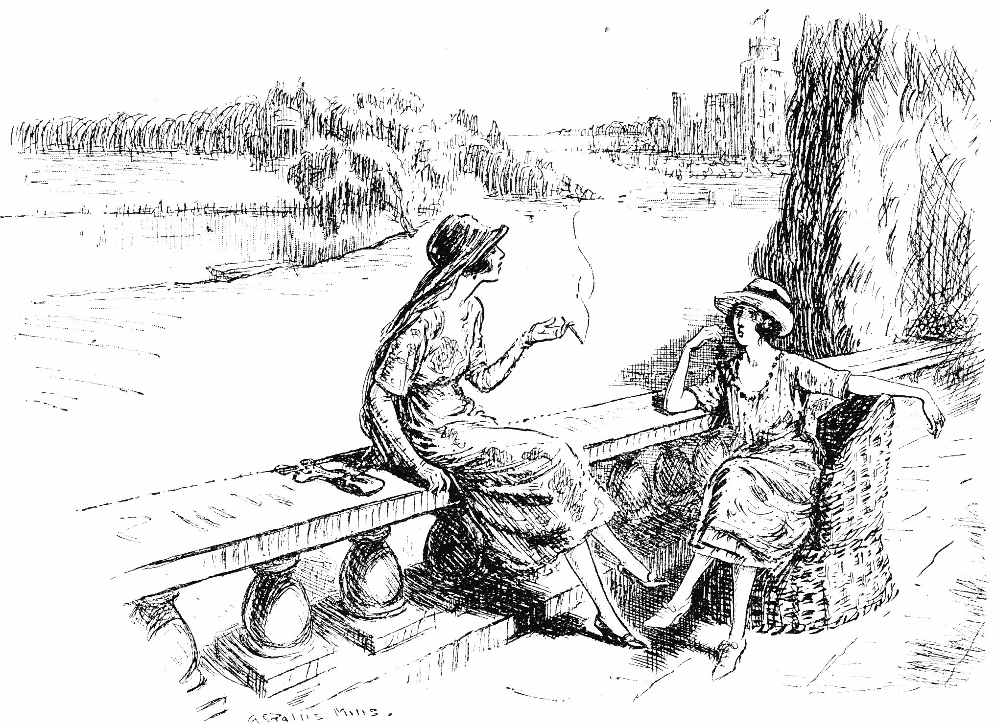 Riverside conversation
