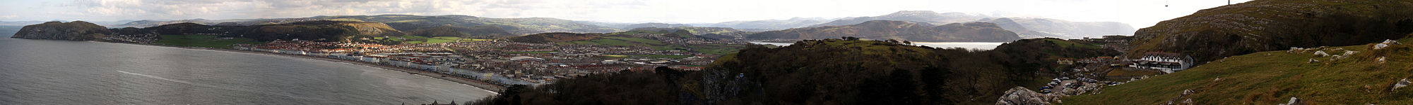 Panorama de la bahía de Llandudno del Orme