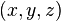 (X, y, z)