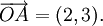 \ Overrightarrow {OA} = (2,3).