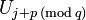 U_ {j + p \, (\ operatorname {mod} q)}