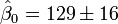 \ Sombrero \ beta_0 = 129 \ pm 16