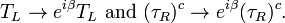 T_L \ rightarrow e ^ {i \ beta} T_L \ text {} y (\ tau_R) ^ c \ rightarrow e ^ {i \ beta} (\ tau_R) ^ c.