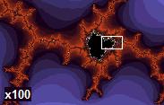 Mandelbrot con zoom 100x