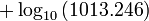 + \ Log_ {10} \ left (1013.246 \ right)