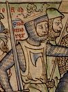Sweyn Forkbeard, à partir d'un élément architectural dans le Swansea Guildhall, Swansea, Pays de Galles