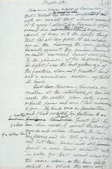 Manuscrit autographe de Frankenstein.
