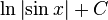\ En \ left | \ sin x \ right | + C