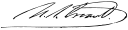 Cursive signature à l'encre