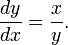 \ Frac {} {dx dy} = \ frac xy.