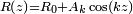 \ Scriptstyle R \ gauche (z \ right) = R_0 + A_k \ cos \ left (kz \ right)