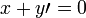 X + Y = \ prime 0