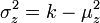 \ Sigma_z ^ 2 = k \ mu_z ^ 2