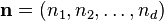 \ Mathbf {n} = (n_1, n_2, \ dots, n_d)