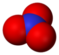 Modèle de remplissage d'espace de l'ion de nitrate