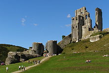 les ruines du château de Corfe