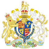 Trimestriel, je gueules à trois léopards pâle Ou empaler Ou un lion rampant dans un double tressure gueules Flory-contre-Flory; II azur à trois fleurs de lys d'or; III Azure une harpe ou cordes d'argent; IV tiercé en pâle et par Chevron, je gueules deux léopards Ou, II ou d'un semis de coeurs de gueules au lion d'azur, III gueules courant de cheval d'argent, ensemble, un écusson de gueules chargés de la couronne de Charlemagne Ou
