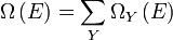 \ Omega \ left (E \ right) = \ sum_ {Y} \ omega_ {Y} \ left (E \ right) \,