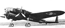 Un avion de bombardier moyen polonaise PZL.37 Łoś