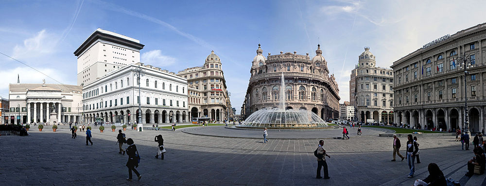 Panorama de la Piazza De Ferrari, Gênes