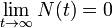 \ {Lim_ t \ to \ infty} N (t) = 0