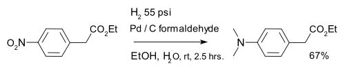 Nitro composé hydrogénation