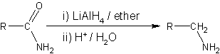 Réduction des amides en amines