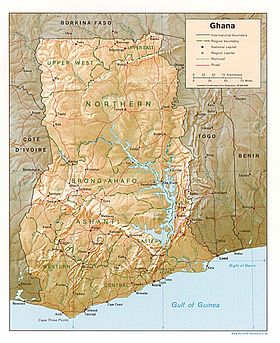 Carte du Ghana