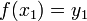 f (x 1) = y_1