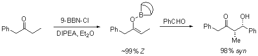 Formation Syn-aldol via E-énolate