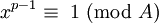 \! \ X ^ {p-1} \ equiv \ 1 \ (\ mbox {modificação} \ A)