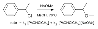 1-phenylethylchloride metanólise