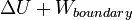 \ Delta U + W_ {limite}