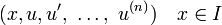 (X, u, u ', \ \ pontos, \ u ^ {(n)}) \ quad x \ in I