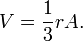 V = {1 \ over 3} Ra.