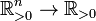 \ Mathbb {R} _ {> 0} ^ n \ to \ mathbb {R} _ {0>}
