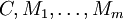 C, M_1, \ pontos, M_m