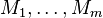 M_1, \ pontos, M_m