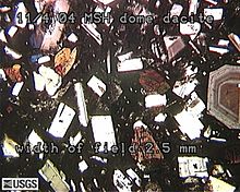 Visão microscópica de uma rocha