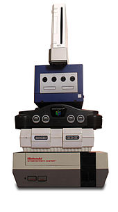 Pilha de videogames, de que o Wii é o menor
