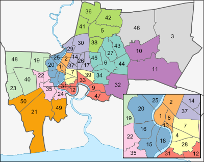 Um mapa de Banguecoque