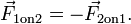 \ Vec {F} _ {\ mathrm {1}} em 2 = - \ vec {F} _ {\ mathrm {2 em 1}}.
