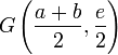 L \ left (\ frac {a + b} {2}, \ frac {e} {2} \ right)