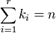 \ Sum_ {i = 1} ^ = n rk_i