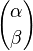 {\ Alpha \ escolha \ beta}