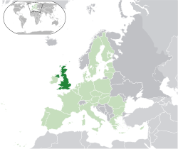 Duas ilhas ao noroeste da Europa continental. Destacam-se a maior ilha eo quinto norte-oriental da ilha menor para o oeste.