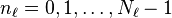 N_ \ ell = 0, 1, \ pontos, N_ \ ell-1
