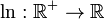 \ Ln: \ mathbb {R} ^ + \ a \ mathbb {R}