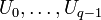 U_0, \ pontos, U_ {q-1}